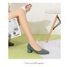 1509 Classic Low-Cut Chunky Heel Square Toe Women's Versatile Casual Shoes