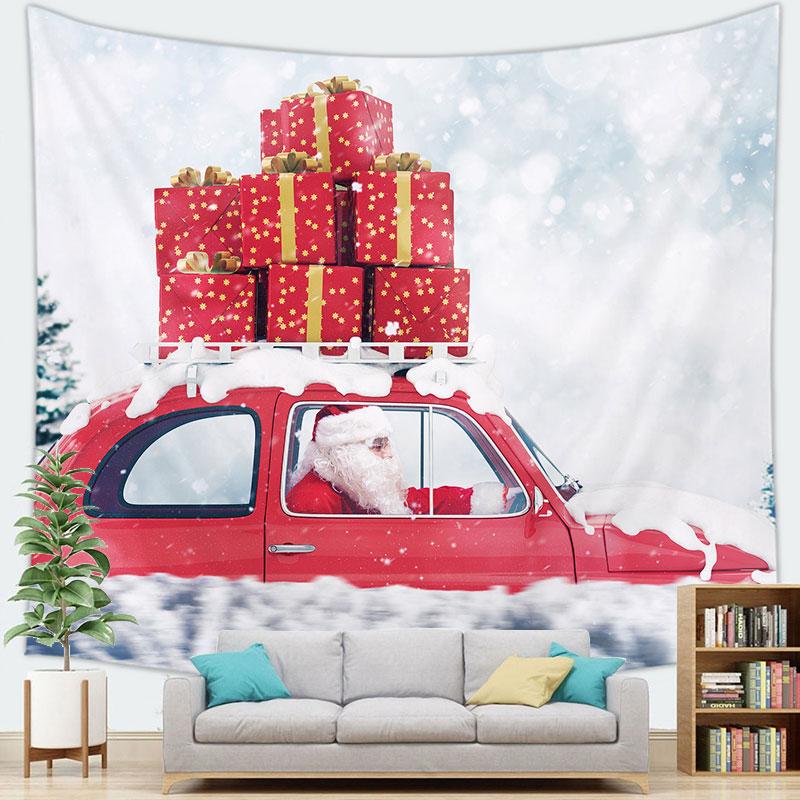 Home Decor Veselé Vánoce Santa Claus Dekorace Tapiserie Santa Claus Vánoční Party Tapiserie Tapiserie Tapiserie pozadí Látka