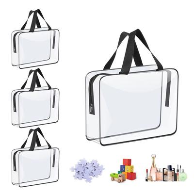 Large Capacity Makeup Storage Bags Waterproof Clear Organizer Bag Portable Toy Storage Bag