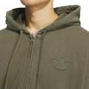 Adidas Originals Washed Hooded Jacket Retro Sports Loose Long Sleeve Jacket Men Jackets Layered-Olive-Green JM7286