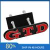 BRQ1 Dla VOLKSWAGEN VW GTI 3D Metalowy Znak Emblemat Naklejka na Przednią Kratkę GTD dla VW Polo Golf 5 6 7 CC Passat Jetta MK4 MK5 MK6 Stylizacja Samochodu oq2