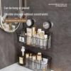Wall-Mounted Bathroom Vanity Suction Cup Storage Rack
