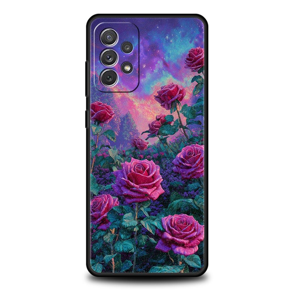 Oil Painting Flowers Pattern Design Phone Case for Samsung Galaxy A55 A35 A15 A14 A13 A25 A54 A51 A71 A72 A73 A32 A41 Soft TPU