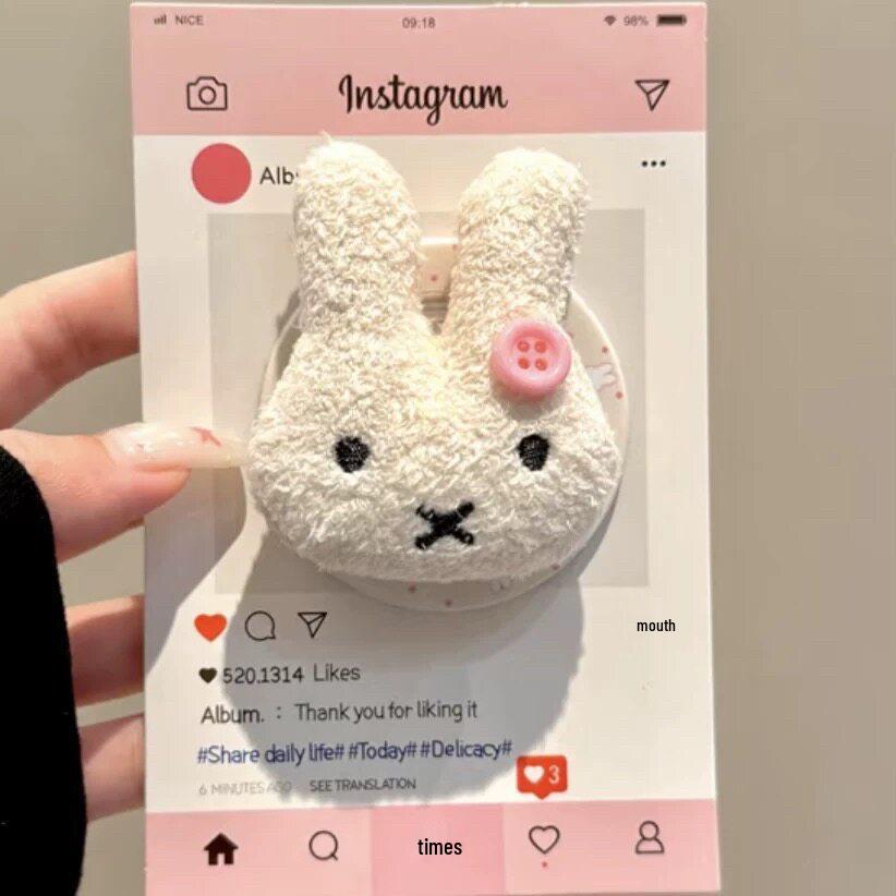 Cute Cartoon Plush Rabbit for Magsafe Magnetic Phone Holder - Retractable, Foldable, Strong Magnetic Attraction for Women
