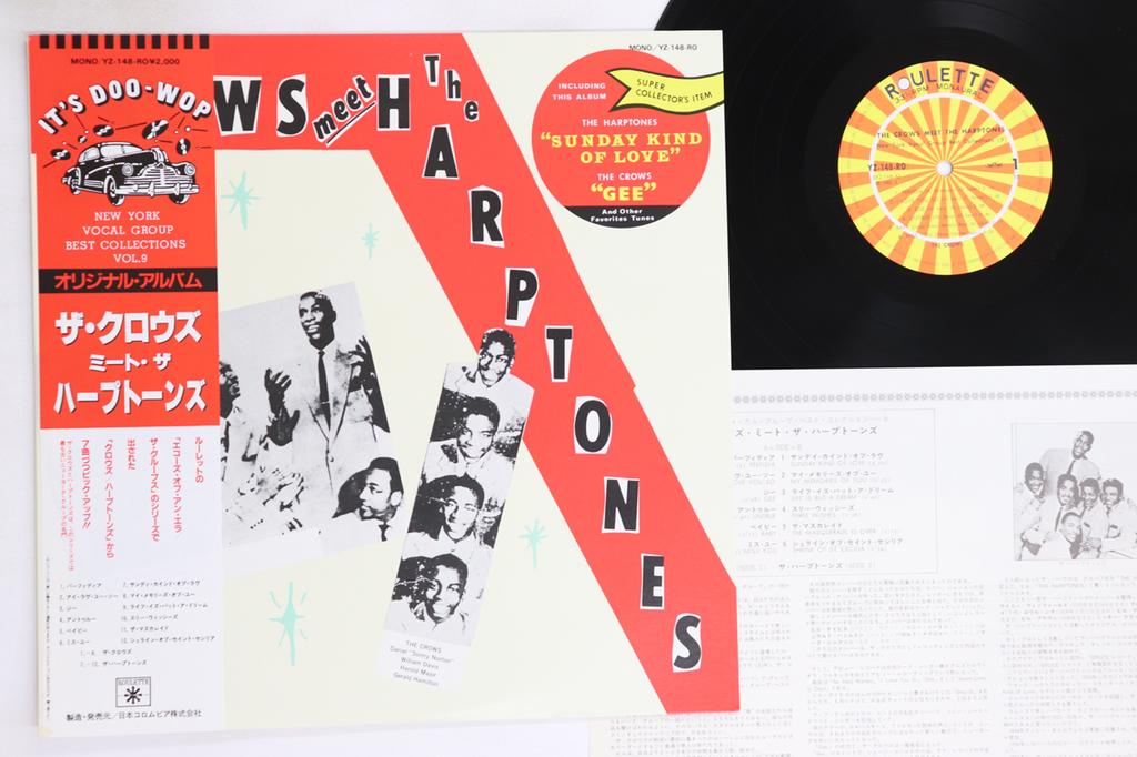 LP Record CROWS, HARPTONES - Crows Meets The Harptones YZ148RO ROULETTE 1976 Japan Obi Soul/Funk Used