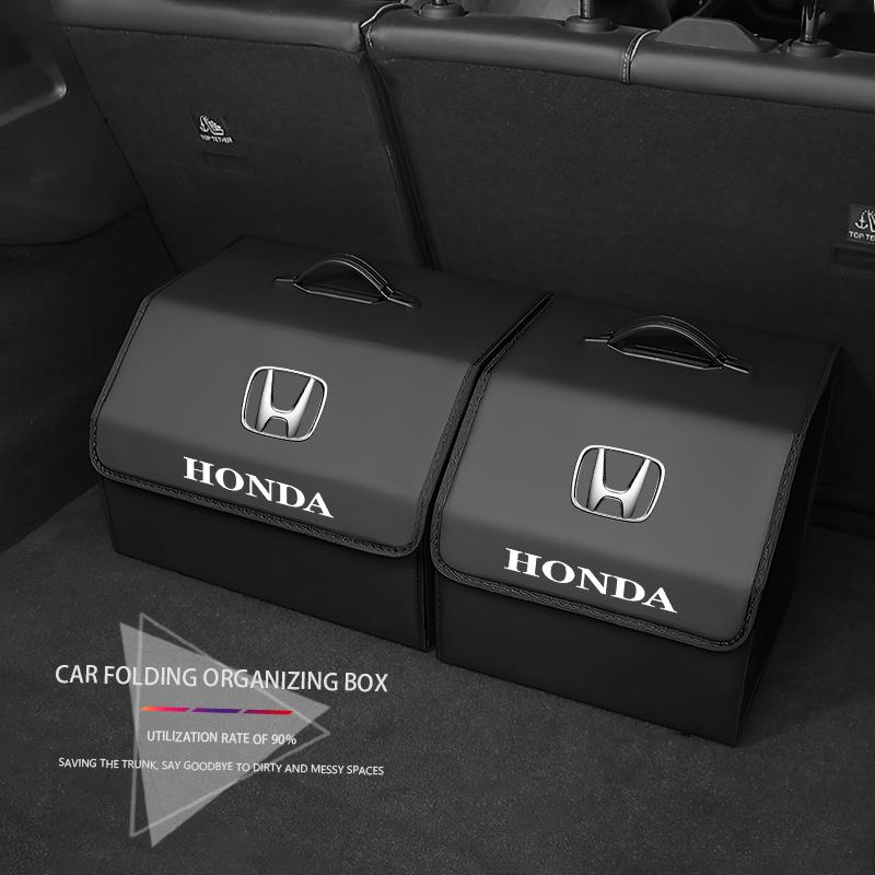 Car Boot Storage Box High-capacity Leather Organizing Case For Honda Civic Accord Crosstour Spirior Odyssey Avancier UR-V Sienna
