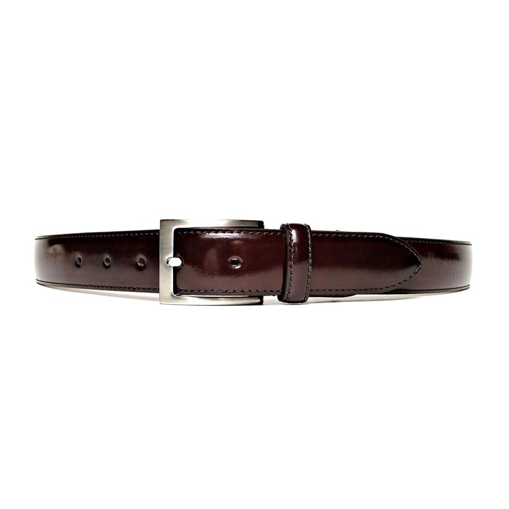 [KIETH] Smooth Leather Glass Finish Belt for Men, Dark Brown, Business, Adjustable Size, Over 50 Years of History and Craftsmanship, Made in Japan,