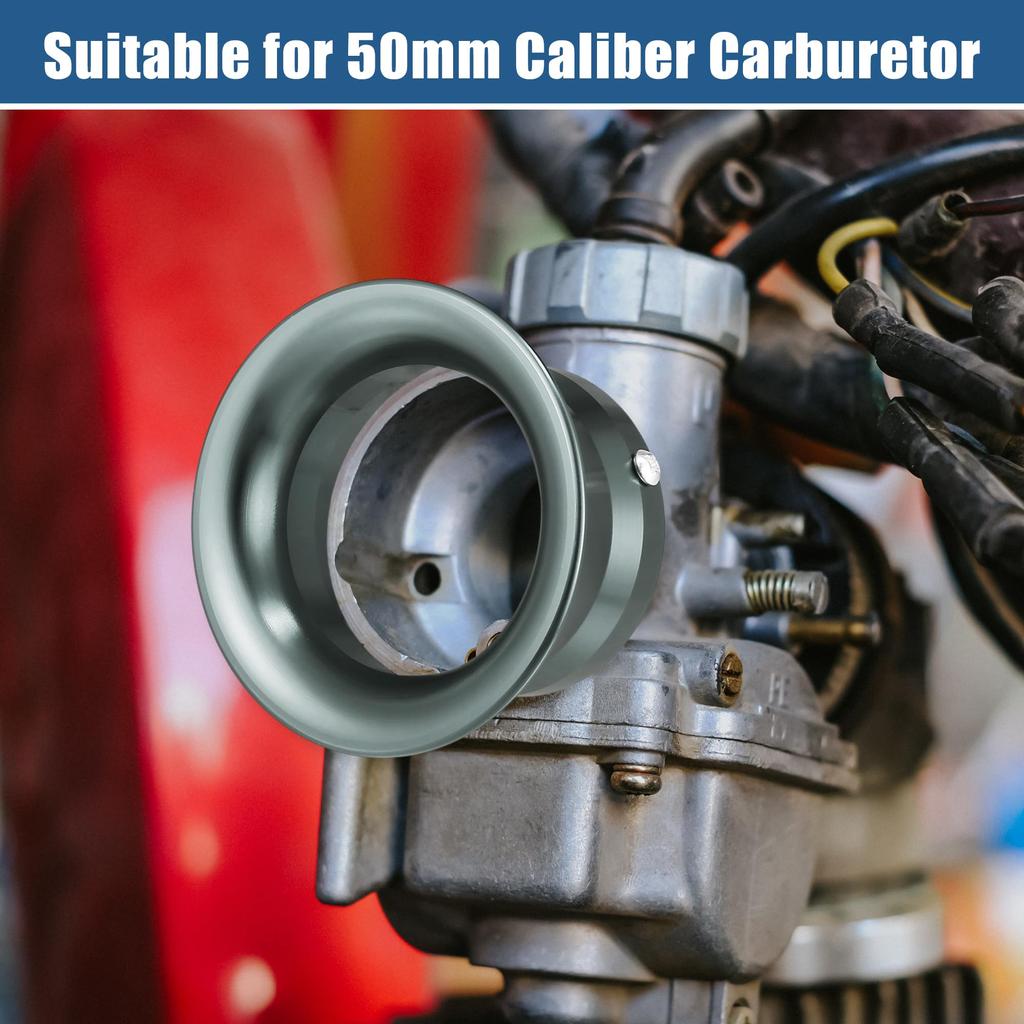 X AUTOHAUX 55mm 2.17" Velocity Stack Motorcycle Carburetor Air Filter Cab Funnel Trumpet Air