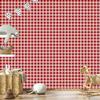 Red Checkered Wallpaper, Red and Light Gray, 50x1000