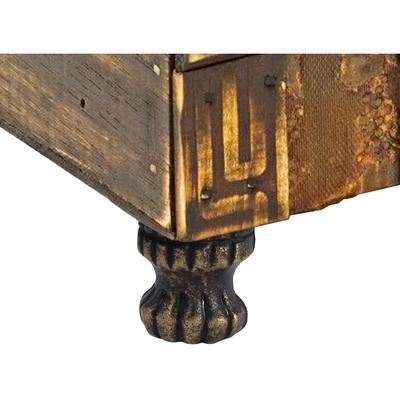 4 buc Cutie de bijuterii din alamă antică Cutie de lemn Picioare decorative Protecție colț picioare Accesorii