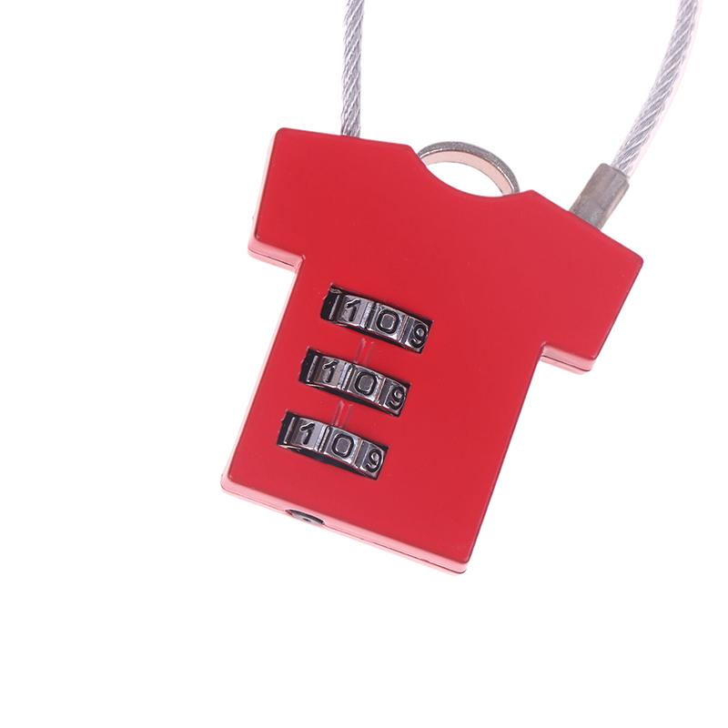 3 Digit Zinc Alloy Password Lock Steel Wire Security Lock Suitcase Luggage Anti-Theft Coded Lock Cupboard Cabinet Locker Padlock