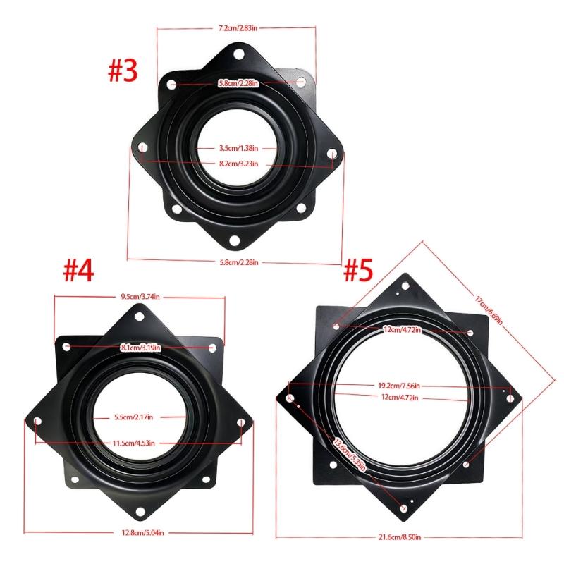 Robuste Drehtellerplatte Quadratische Drehtellerplatte Ersatz 360 Grad Drehteller für Möbel