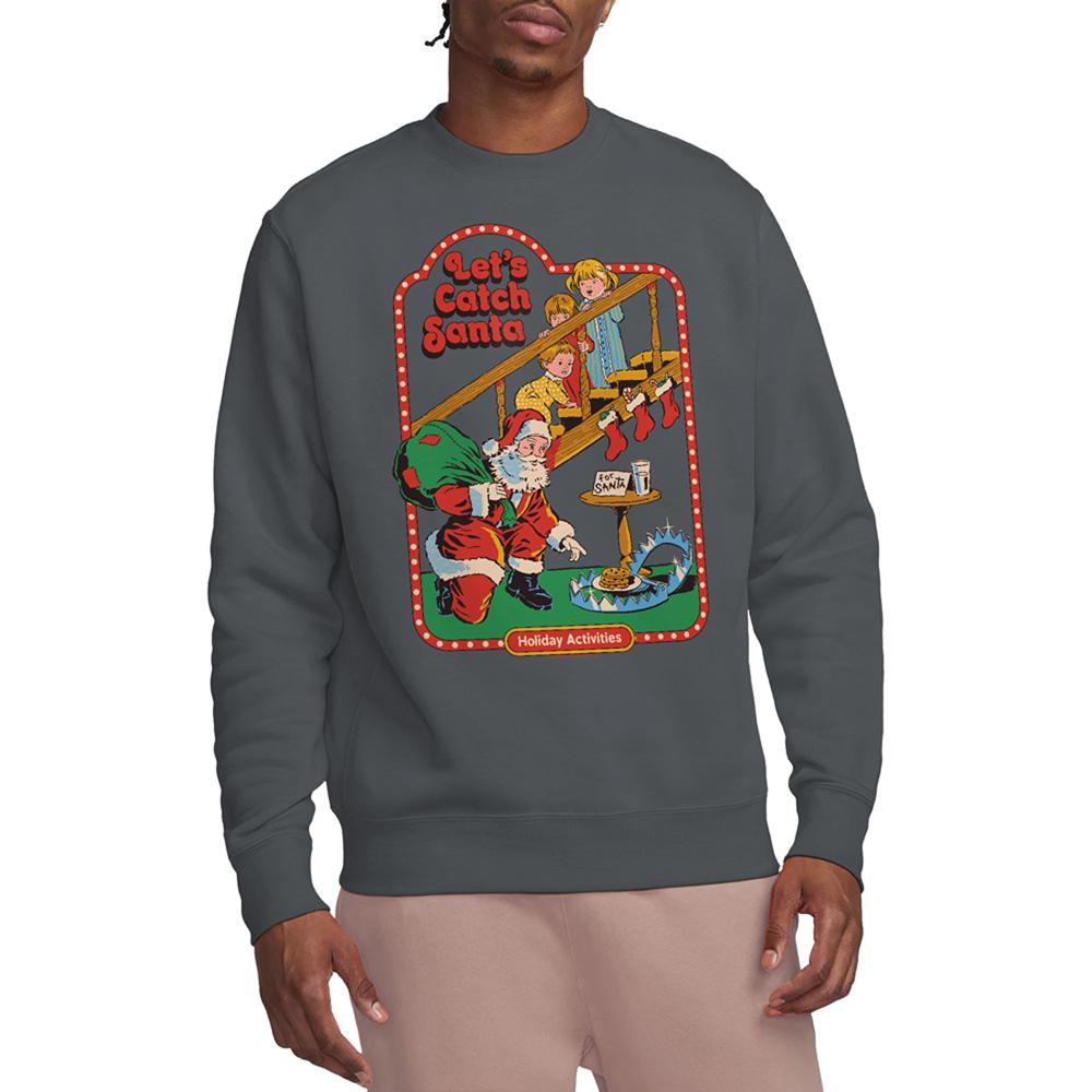 Steven Rhodes Unisex Adult Let´s Catch Santa Sweatshirt