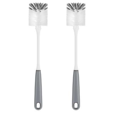 Bottiglia per pulire l'acqua alta e tazze MR.SIGA Spazzola a Manico Lungo, Grigio, bottiglie, bicchieri, (2 pezzi)
