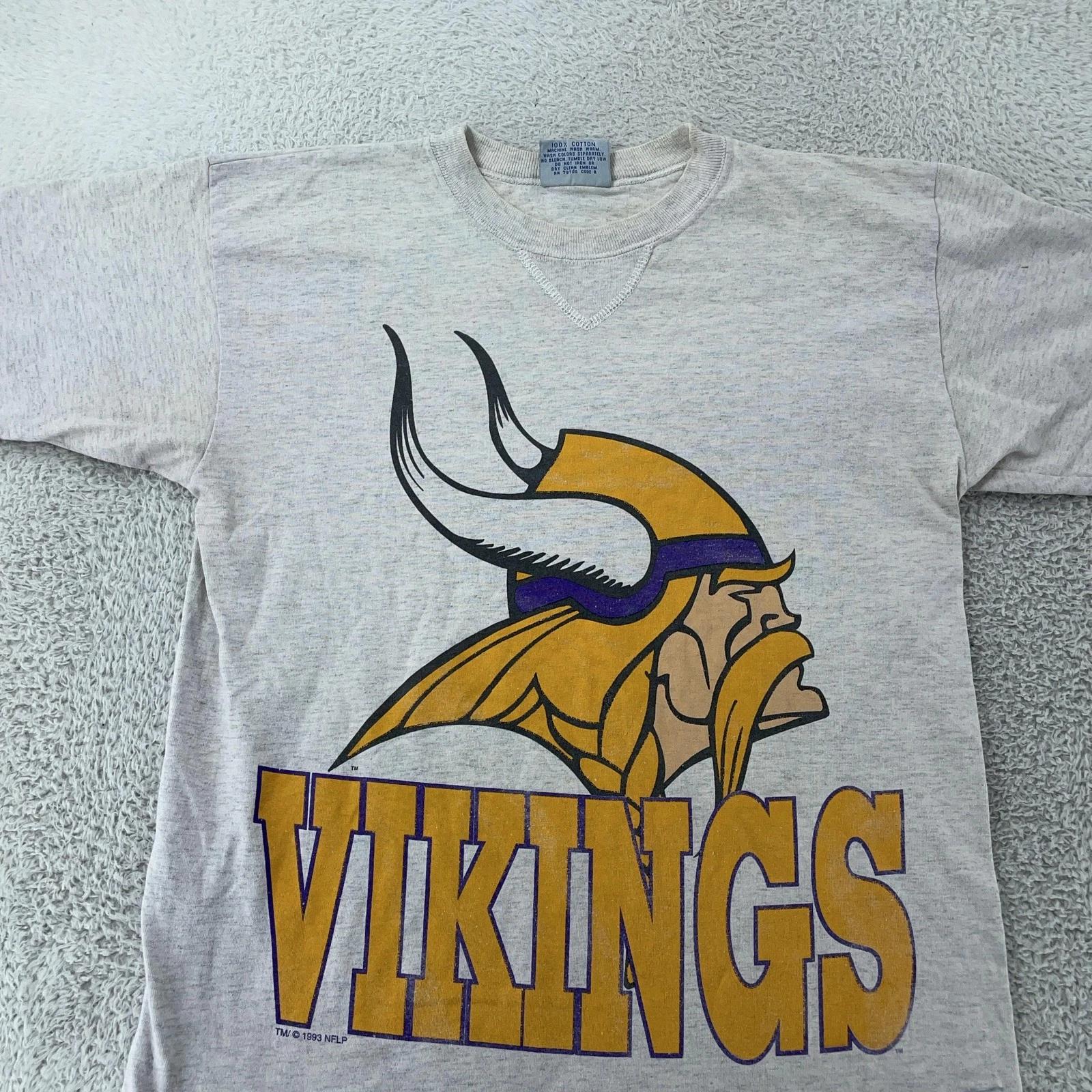

Vintage Minnesota Vikings Shirt M/L Gray NFL Football T-Shirt Tee 90s M