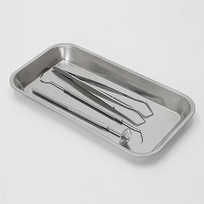 1 Pezzo Vassoio da Cucina Quadrato in Acciaio Inossidabile Vassoio di Stoccaggio Strumento Medico Dentale Vassoio per Articoli di Consumo per Unghie Tatuaggio Dentale Medico Piatto