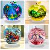 1 Piece Acrylic Landscape Pattern Decoration 2D  Apple Table Ornaments Shelf Ornament For Home Diy Accessories