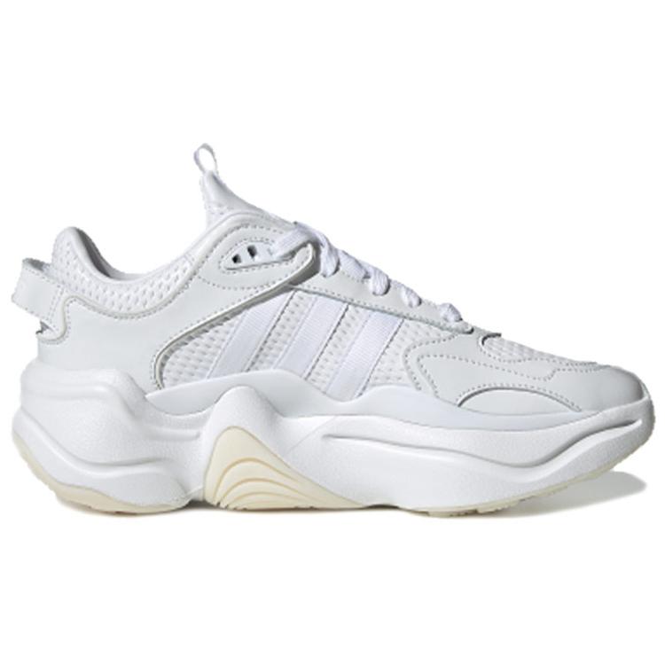 Adidas Womens Magmur Runner 'Footwear White' (women's sizes) Footwear White / Footwear White / Core Black Chunky Sneakers EE4815