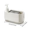 Plastic Kitchen Soap Dispenser with Sponge Holder Manual Press Soap Box  Countertop