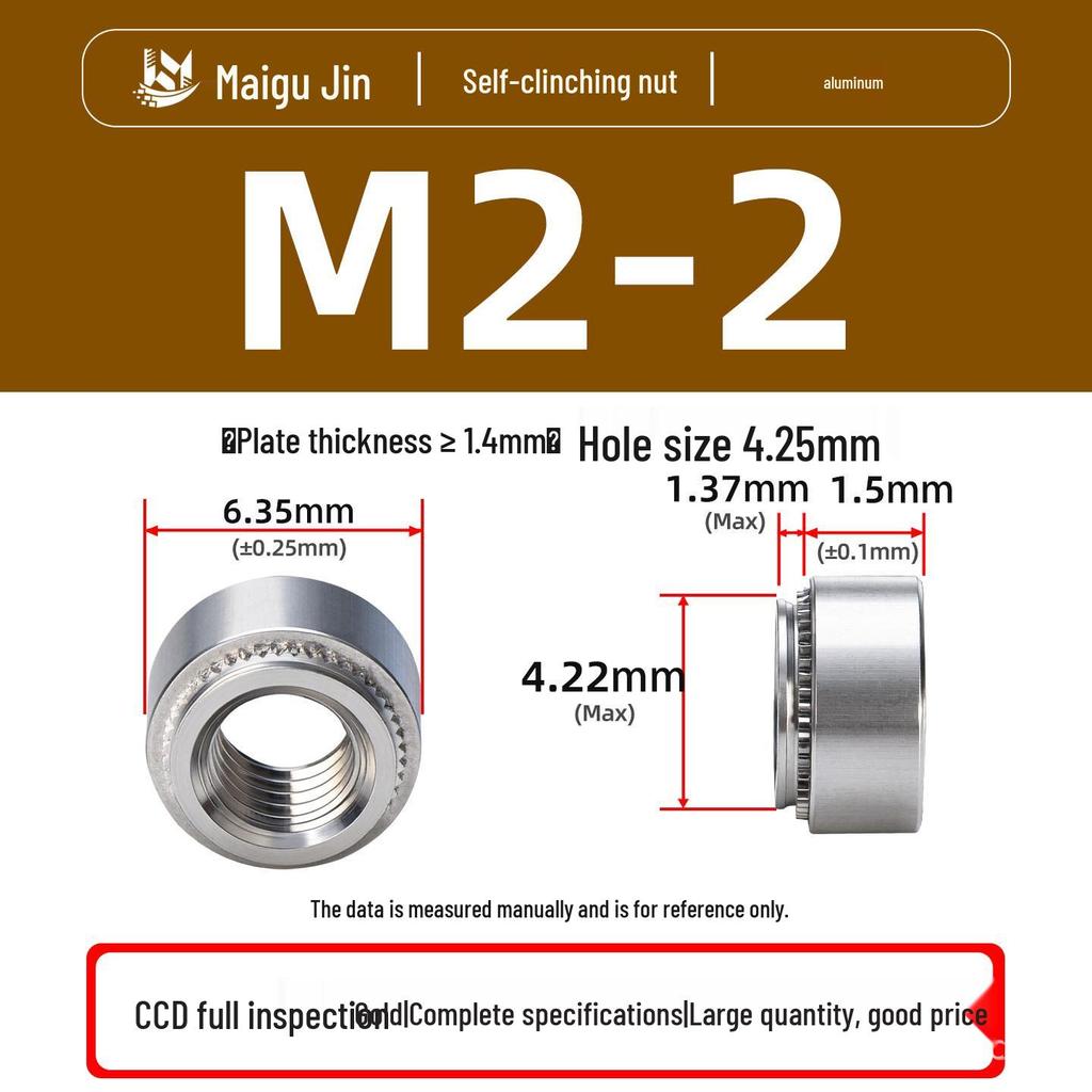 CLA-M2 To M8 Aluminum Alloy Rivet Nut Serrated Pressure Plate: High-Strength Riveting Solution