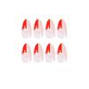 24Pcs False Nails Flame Fake Nails Glitter French Nail Tips Fashion Bevel Artificial Nails Nail Art Tools