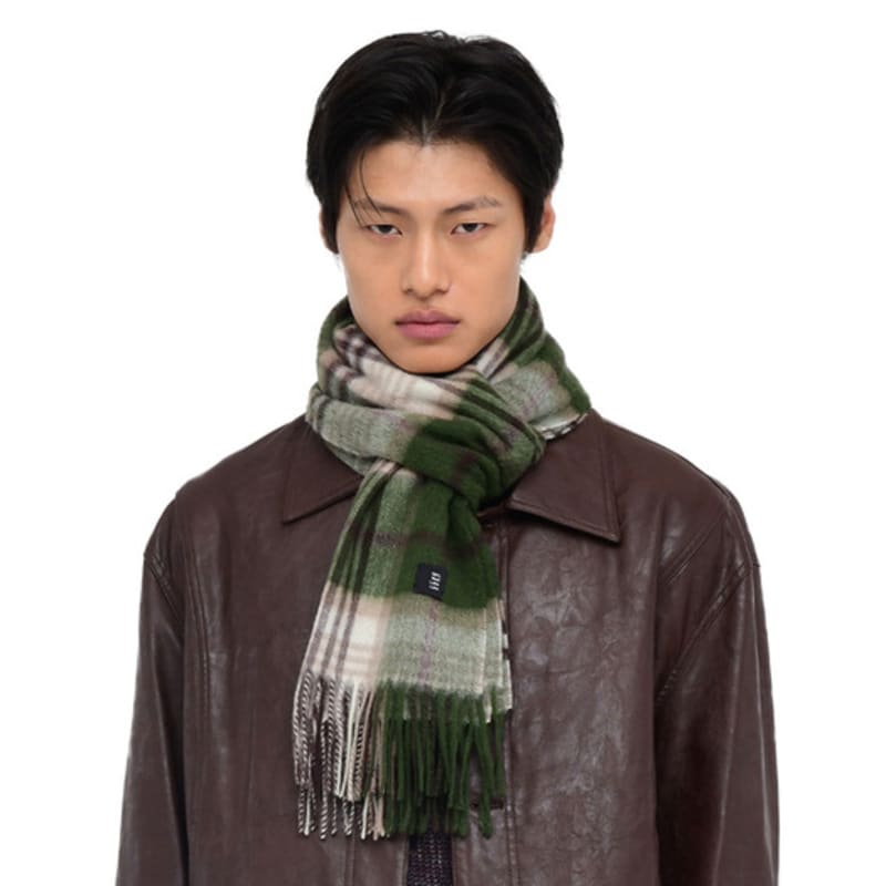 

velsey шерсть 100% клетчатый шарф [Ирландский зеленый] Irish Green