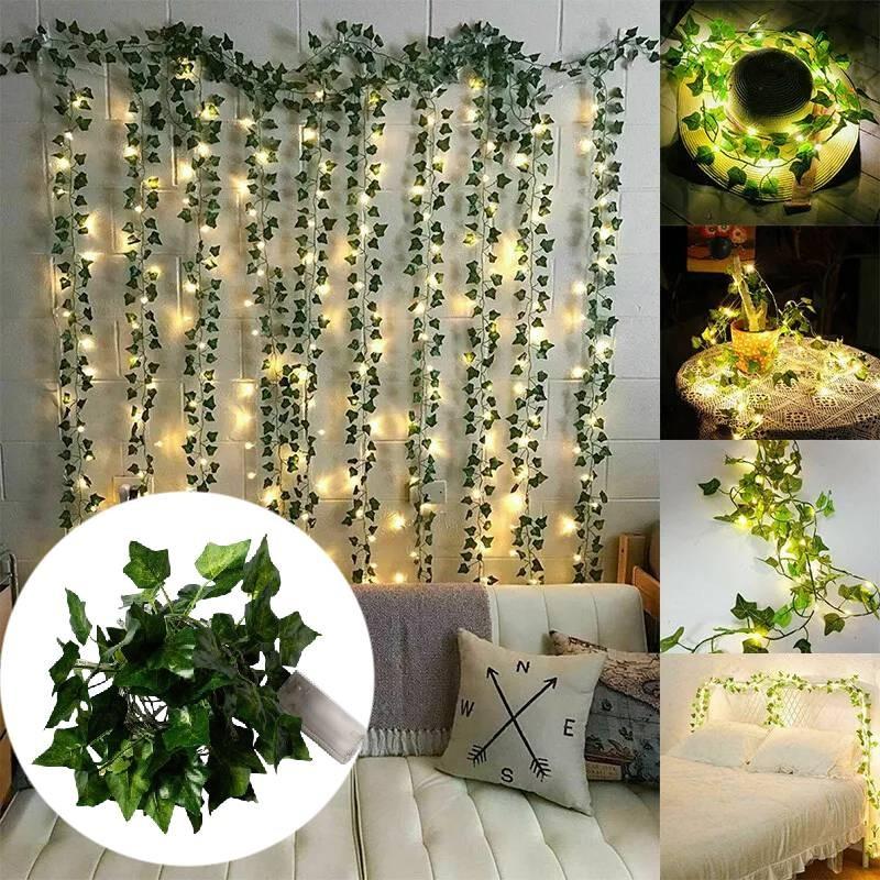 Vibrant Solar Powered Led Ivy String Lights With Lifelike Green Leaves For Cozy Outdoor Spaces