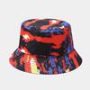 European and American spring new beach vacation leisure basin hat trendy men and women rainbow double-sided bucket hat sunscreen visor