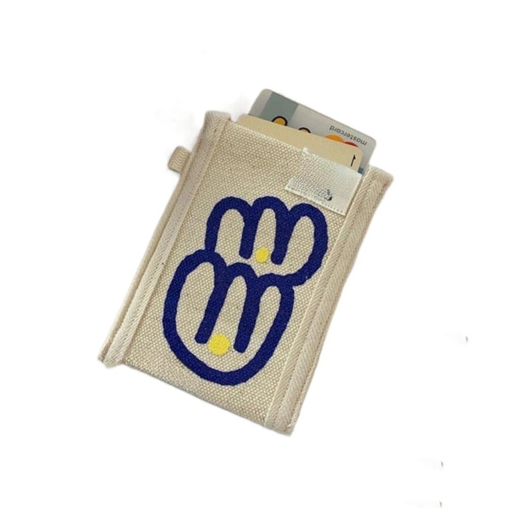 

Kawaii Cartoon Doodle Wallet Double Layer Tulip Graffiti Card Holder Portable Coin Pouch Outdoor синий