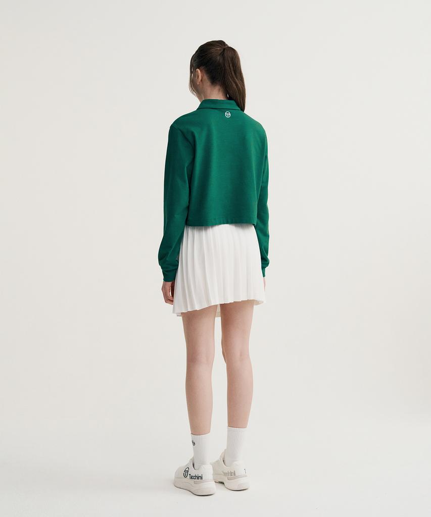 SERGIO TACCHINI W Preppy Crop Long Sleeve Polo