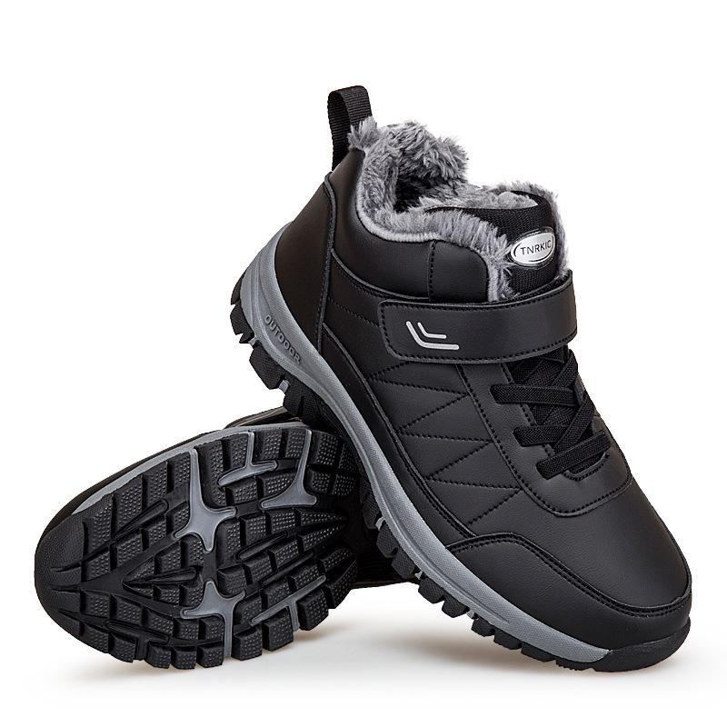 Large Size 48 Elderly Non-Slip Cotton Snow Shoes: Velvet-Lined Walking Shoes for Men and Women