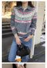Korean Retro Fair Isle Knit Cardigan - Women's Autumn/Winter 2026 Loose Style