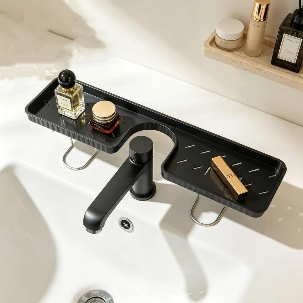 Rustproof Faucet Sink Shelf Large Capacity Sink Drying Rack Bathroom Storage Rack Bathroom