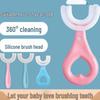 Kids' U-Shaped Silicone Toothbrush for Ages 2-12 - Soft Bristle Oral Care