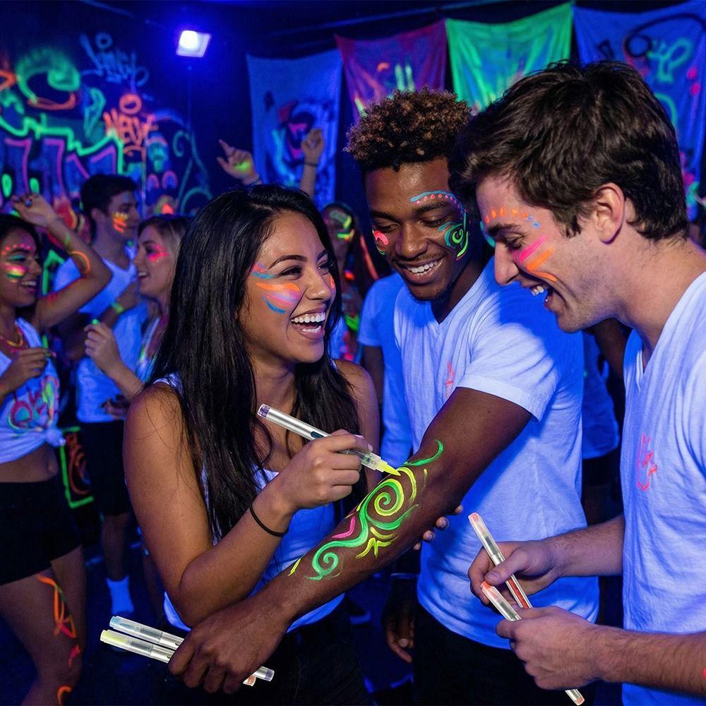 Colorful Fluorescent Highlighters Quick Drying Body Painting Pen  Holiday Party