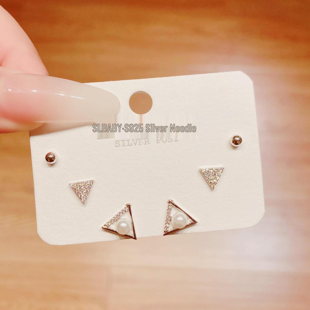Environmentally Friendly Nickel-Free Gold Plated Women's Stud Earrings - High-End, Simple, Versatile Design