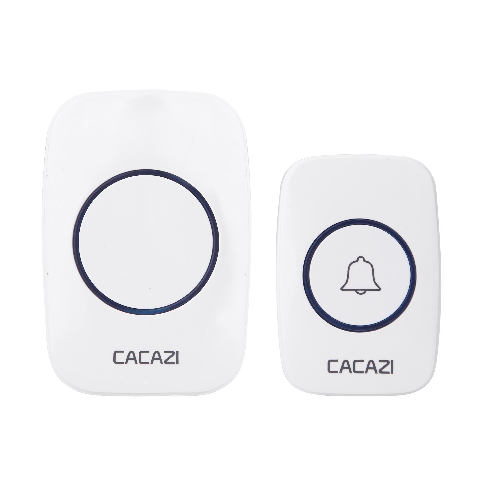 A10 Wireless Doorbell – European/British Standard, Long-Range, for Home/Villa, with Elderly Caller Feature American Standard White