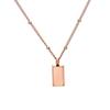 18K Gold-Plated Titanium Steel Necklace: Colorfast Geometric Square Pendant on Internet Celebrity Bead Chain
