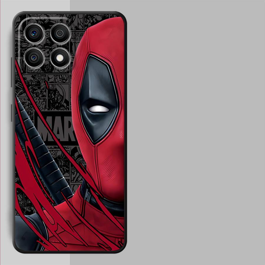 

Case for Honor 200 400 Lite X8 X6 X7 90 70 8X X5b X9a Magic5Lite Funda Phone Cover Marvel Spider Man Half Face Cool Honor 8X