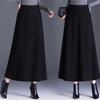Women's A-line Cashmere Midi Skirt: Slimming, Thickened, Large Hem - 2025 Autumn/Winter Collection