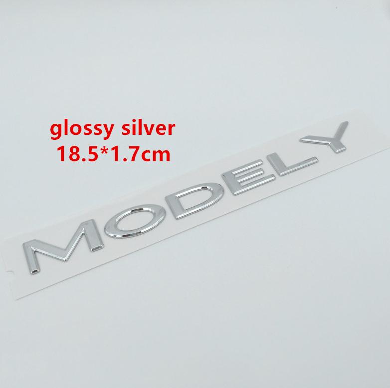 JLIZ2 1pcs 3D ABS for Tesla car Letter Front Hood Head Bonnet Emblem Rear Tail Trunk Sticker Badge Decal styling Accessories