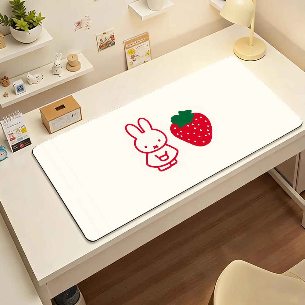 Cut Miffy Mouse Pad Computer Laptop Rubber Non-slip Mouse Mat Mousepad Gamers Decoracion Desk Mat
