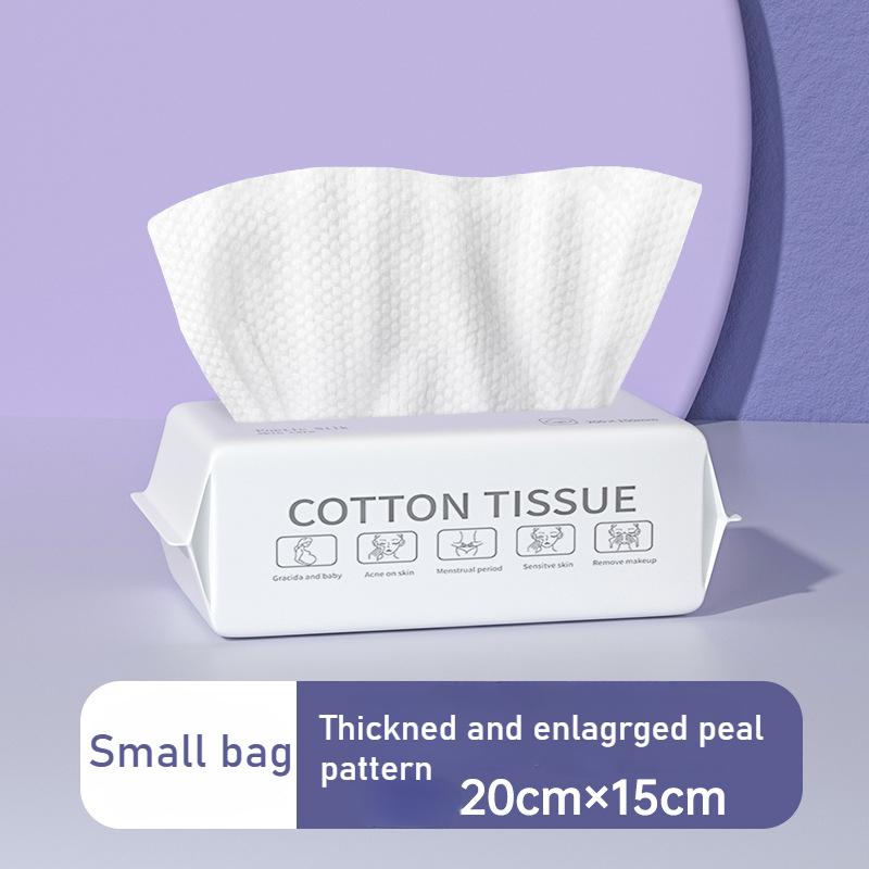 Serviette Démaquillante Amovible en Coton Pur: Motif Perle Épais, Double Usage Humide/Sec, Démaquillant Doux