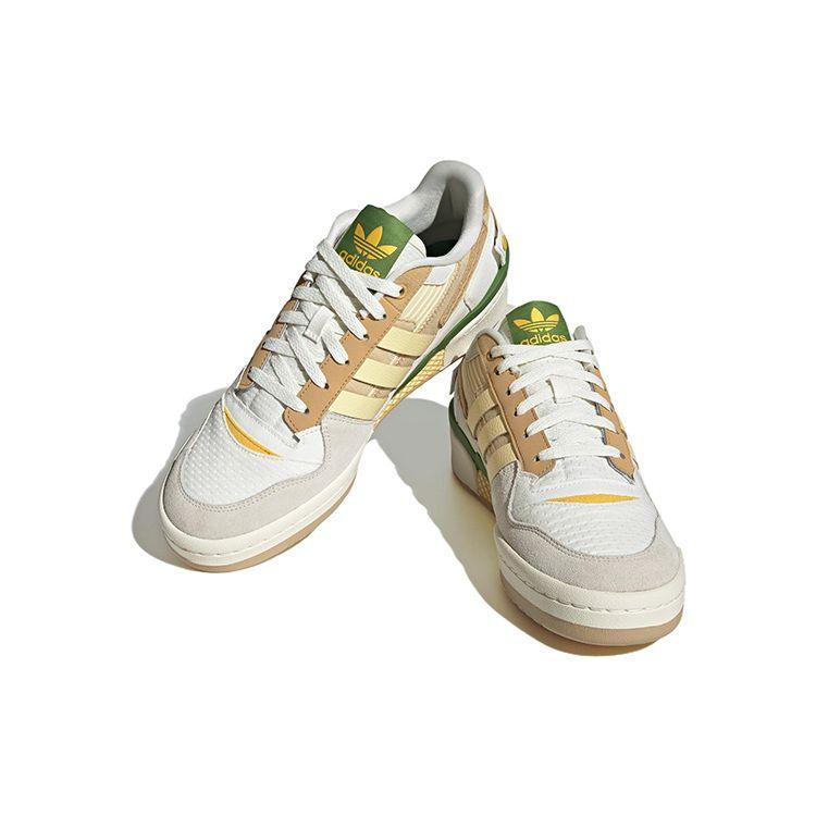 adidas Originals Forum Exhibit Low Pohodlné Nízké Skateboardové Boty Unisex Tenisky Bílé Žluté ID2562