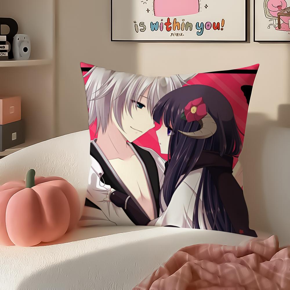 

Romantic Anime FFox Servant SS Cushion Cover Pillowcase Short Plush Invisible zipper Room Sofa Cushion Cover 30X30cm