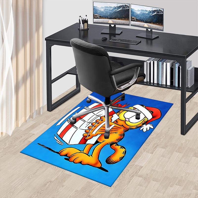 

1pc Garfield Christmas Gift Office Chair Mat - Anime Cartoon Design, Non-Slip Carpet for Home Decor, Suitable for All Seasons.Q064 60cm by 90cm