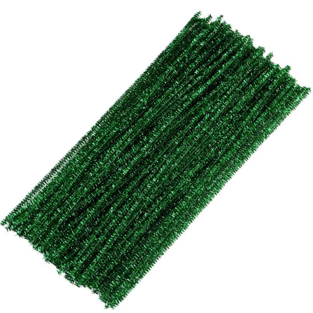 100Pcs Glitter Sparkle Craft Pipe Cleaners Multicolored Fuzzy Sticks Pipe Cleaners Bulk DIY Crafts