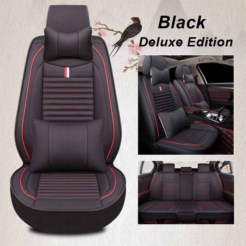Car Seat Cover Linen Special Seat Cover Four Seasons Universal Seat Cushion Full Envelope Fabric Seat Cover Cushion