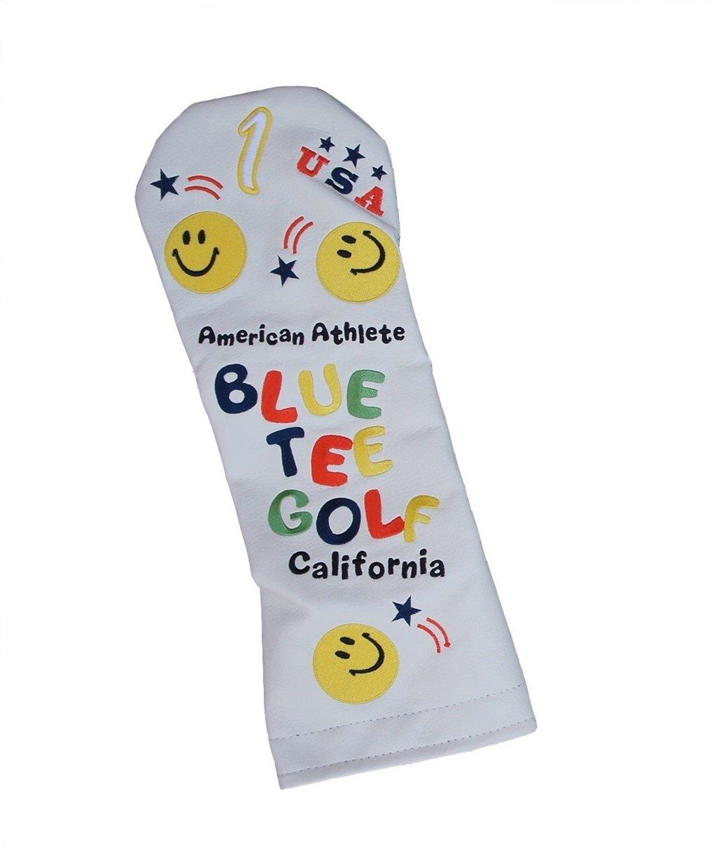 

BLUE TEE GOLF California Premium Embroidered Cat Hand Headcover Smile Type [SMILE & PINBALL] (White (Off-White), (Driver))