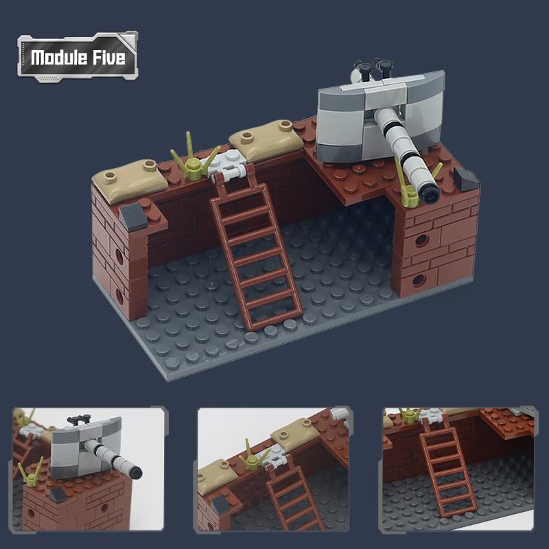 MOC Mattoncini Militari da Trincea Mattoncini Base Militare Set Giocattolo Compatibile Mattoncini Armi Militari Giocattoli per Ragazzi Regali di Compleanno